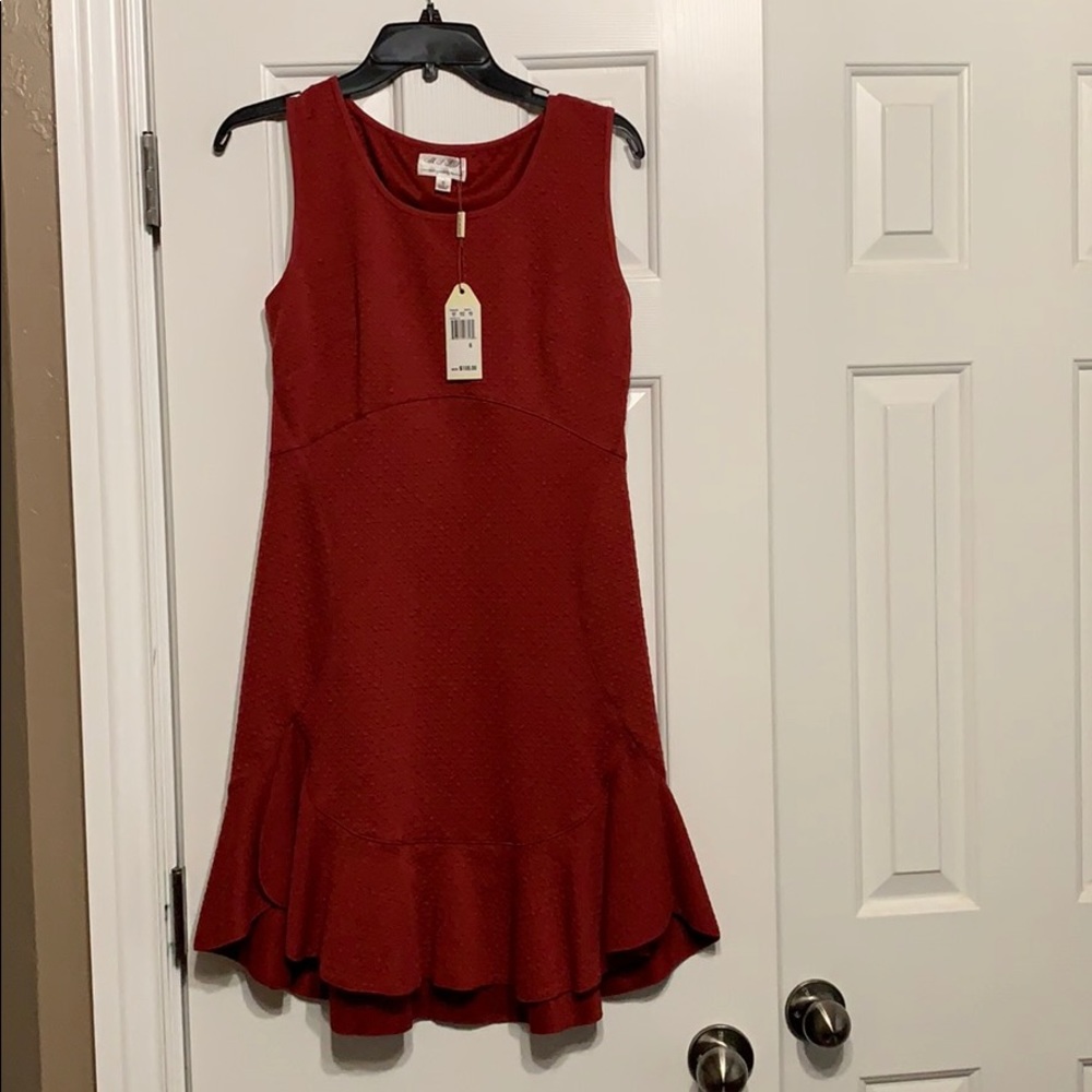 Figure flattering knit dress